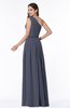 ColsBM Tiana Nightshadow Blue Traditional A-line One Shoulder Chiffon Floor Length Plus Size Bridesmaid Dresses