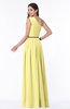 ColsBM Tiana Pastel Yellow Traditional A-line One Shoulder Chiffon Floor Length Plus Size Bridesmaid Dresses