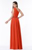 ColsBM Tiana Persimmon Traditional A-line One Shoulder Chiffon Floor Length Plus Size Bridesmaid Dresses