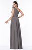 ColsBM Tiana Ridge Grey Traditional A-line One Shoulder Chiffon Floor Length Plus Size Bridesmaid Dresses