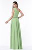 ColsBM Tiana Sage Green Traditional A-line One Shoulder Chiffon Floor Length Plus Size Bridesmaid Dresses