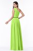 ColsBM Tiana Sharp Green Traditional A-line One Shoulder Chiffon Floor Length Plus Size Bridesmaid Dresses