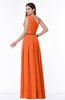 ColsBM Tiana Tangerine Traditional A-line One Shoulder Chiffon Floor Length Plus Size Bridesmaid Dresses