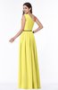 ColsBM Tiana Yellow Iris Traditional A-line One Shoulder Chiffon Floor Length Plus Size Bridesmaid Dresses