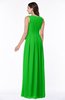 ColsBM Esther Classic Green Traditional V-neck Sleeveless Zip up Chiffon Plus Size Bridesmaid Dresses