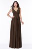 ColsBM Esther Copper Traditional V-neck Sleeveless Zip up Chiffon Plus Size Bridesmaid Dresses