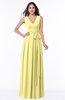 ColsBM Esther Daffodil Traditional V-neck Sleeveless Zip up Chiffon Plus Size Bridesmaid Dresses