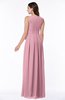 ColsBM Esther Light Coral Traditional V-neck Sleeveless Zip up Chiffon Plus Size Bridesmaid Dresses