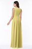 ColsBM Esther Misted Yellow Traditional V-neck Sleeveless Zip up Chiffon Plus Size Bridesmaid Dresses