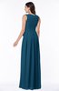 ColsBM Esther Moroccan Blue Traditional V-neck Sleeveless Zip up Chiffon Plus Size Bridesmaid Dresses