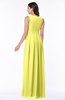 ColsBM Esther Pale Yellow Traditional V-neck Sleeveless Zip up Chiffon Plus Size Bridesmaid Dresses