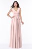 ColsBM Esther Pastel Pink Traditional V-neck Sleeveless Zip up Chiffon Plus Size Bridesmaid Dresses