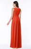 ColsBM Esther Persimmon Traditional V-neck Sleeveless Zip up Chiffon Plus Size Bridesmaid Dresses
