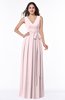 ColsBM Esther Petal Pink Traditional V-neck Sleeveless Zip up Chiffon Plus Size Bridesmaid Dresses