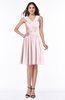 ColsBM Lauren Petal Pink Modest Trumpet V-neck Sleeveless Knee Length Bridesmaid Dresses