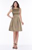 ColsBM Kassidy Almondine Brown Traditional Trumpet Scoop Sleeveless Bow Wedding Guest Dresses