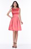 ColsBM Kassidy Hot Coral Traditional Trumpet Scoop Sleeveless Bow Wedding Guest Dresses
