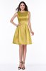 ColsBM Kassidy Misted Yellow Traditional Trumpet Scoop Sleeveless Bow Wedding Guest Dresses
