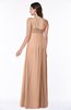 ColsBM Natalie Almost Apricot Glamorous A-line Sleeveless Floor Length Ruching Plus Size Bridesmaid Dresses