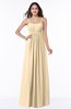 ColsBM Natalie Apricot Gelato Glamorous A-line Sleeveless Floor Length Ruching Plus Size Bridesmaid Dresses