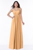ColsBM Natalie Apricot Glamorous A-line Sleeveless Floor Length Ruching Plus Size Bridesmaid Dresses