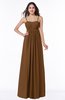 ColsBM Natalie Brown Glamorous A-line Sleeveless Floor Length Ruching Plus Size Bridesmaid Dresses
