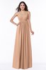 ColsBM Natalie Burnt Orange Glamorous A-line Sleeveless Floor Length Ruching Plus Size Bridesmaid Dresses