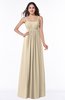 ColsBM Natalie Champagne Glamorous A-line Sleeveless Floor Length Ruching Plus Size Bridesmaid Dresses