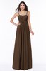 ColsBM Natalie Chocolate Brown Glamorous A-line Sleeveless Floor Length Ruching Plus Size Bridesmaid Dresses