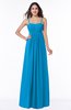 ColsBM Natalie Cornflower Blue Glamorous A-line Sleeveless Floor Length Ruching Plus Size Bridesmaid Dresses