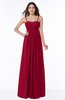 ColsBM Natalie Dark Red Glamorous A-line Sleeveless Floor Length Ruching Plus Size Bridesmaid Dresses