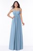 ColsBM Natalie Dusty Blue Glamorous A-line Sleeveless Floor Length Ruching Plus Size Bridesmaid Dresses
