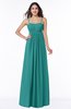 ColsBM Natalie Emerald Green Glamorous A-line Sleeveless Floor Length Ruching Plus Size Bridesmaid Dresses