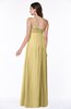ColsBM Natalie Gold Glamorous A-line Sleeveless Floor Length Ruching Plus Size Bridesmaid Dresses