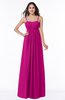 ColsBM Natalie Hot Pink Glamorous A-line Sleeveless Floor Length Ruching Plus Size Bridesmaid Dresses