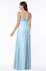 ColsBM Natalie Ice Blue Glamorous A-line Sleeveless Floor Length Ruching Plus Size Bridesmaid Dresses