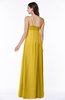 ColsBM Natalie Lemon Curry Glamorous A-line Sleeveless Floor Length Ruching Plus Size Bridesmaid Dresses