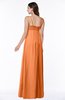ColsBM Natalie Mango Glamorous A-line Sleeveless Floor Length Ruching Plus Size Bridesmaid Dresses