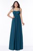 ColsBM Natalie Moroccan Blue Glamorous A-line Sleeveless Floor Length Ruching Plus Size Bridesmaid Dresses