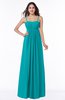 ColsBM Natalie Peacock Blue Glamorous A-line Sleeveless Floor Length Ruching Plus Size Bridesmaid Dresses