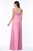 ColsBM Natalie Pink Glamorous A-line Sleeveless Floor Length Ruching Plus Size Bridesmaid Dresses