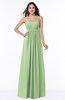 ColsBM Natalie Sage Green Glamorous A-line Sleeveless Floor Length Ruching Plus Size Bridesmaid Dresses