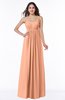 ColsBM Natalie Salmon Glamorous A-line Sleeveless Floor Length Ruching Plus Size Bridesmaid Dresses