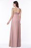 ColsBM Natalie Silver Pink Glamorous A-line Sleeveless Floor Length Ruching Plus Size Bridesmaid Dresses