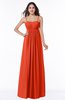 ColsBM Natalie Tangerine Tango Glamorous A-line Sleeveless Floor Length Ruching Plus Size Bridesmaid Dresses