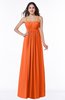 ColsBM Natalie Tangerine Glamorous A-line Sleeveless Floor Length Ruching Plus Size Bridesmaid Dresses