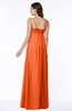 ColsBM Natalie Tangerine Glamorous A-line Sleeveless Floor Length Ruching Plus Size Bridesmaid Dresses