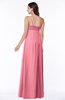 ColsBM Natalie Watermelon Glamorous A-line Sleeveless Floor Length Ruching Plus Size Bridesmaid Dresses