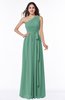 ColsBM Fiona Beryl Green Classic A-line Asymmetric Neckline Chiffon Floor Length Sash Plus Size Bridesmaid Dresses