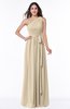 ColsBM Fiona Champagne Classic A-line Asymmetric Neckline Chiffon Floor Length Sash Plus Size Bridesmaid Dresses